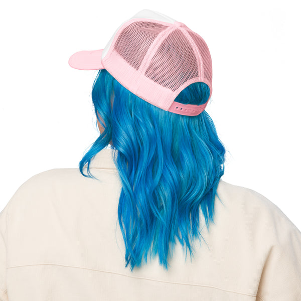Pink White C3P Logo Foam trucker hat - C3P Golf