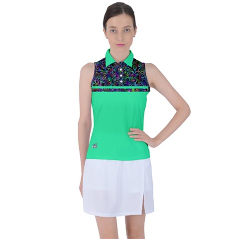 Gru Green Ladies Sleeveless Polo - C3P Golf