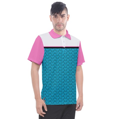 Herringbone Teal Pink Polo - C3P Golf