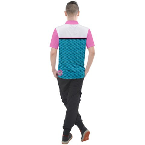 Herringbone Teal Pink Polo - C3P Golf
