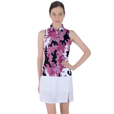 Camo Pink Ladies Polo - C3P Golf