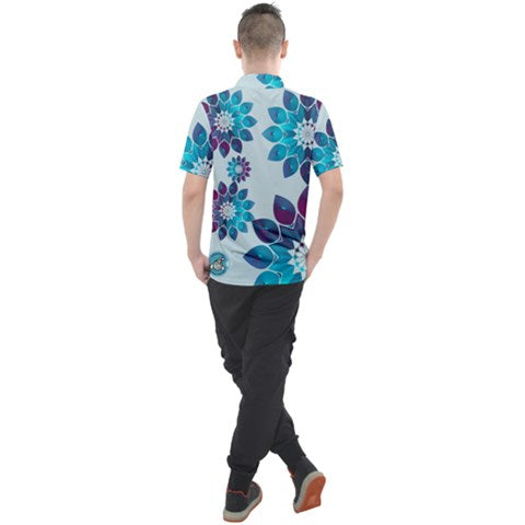 Blurple Flowers Polo - C3P Golf