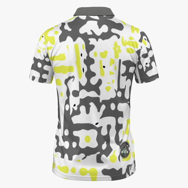 Digi Yellow V-Neck Polo Shirt - C3P Golf