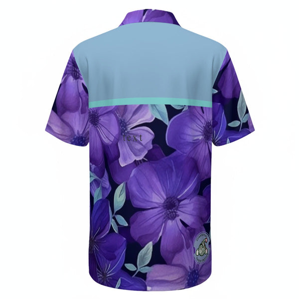 Purple Garden Q Zip Polo - C3P golf