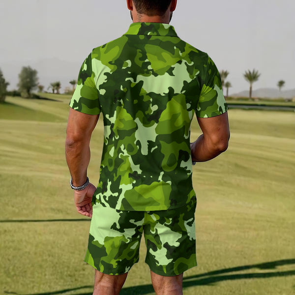 Bright Camo Q Zip Outfit - C3P Golf