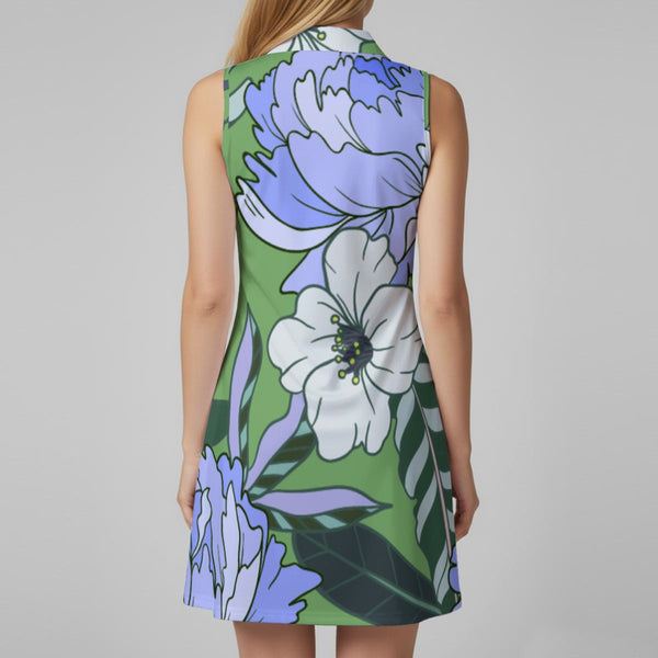 Purple and Green Flowers Sports Dress Set - C3P Golf