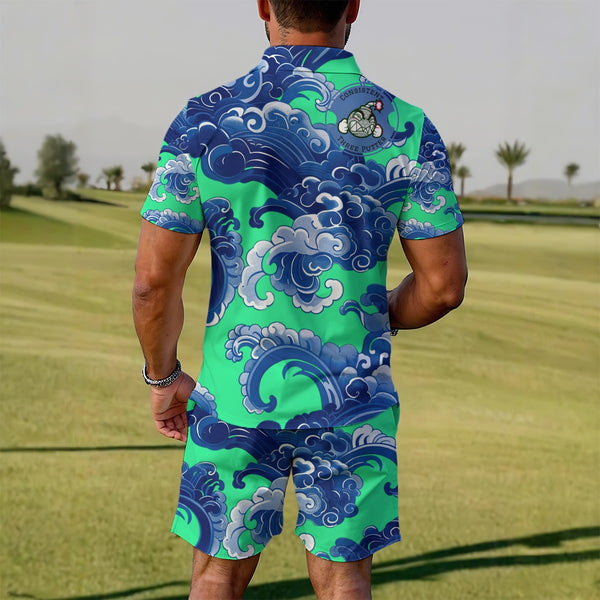 Blue Wave Q Zip Outfit - C3P Golf