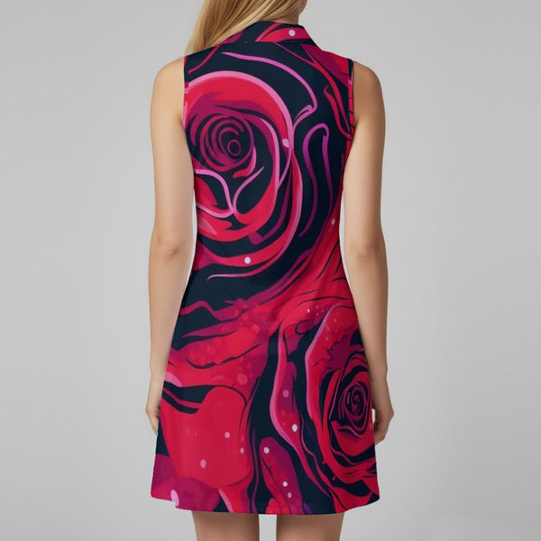 Deep Red Roses Sports Dress Set - C3P Golf