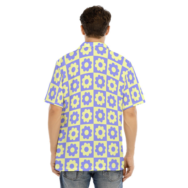 Flowered Squares Hawaiian Shirt -C3P Golf