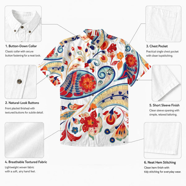 Mad Paisley Button Up Linen - C3P Golf