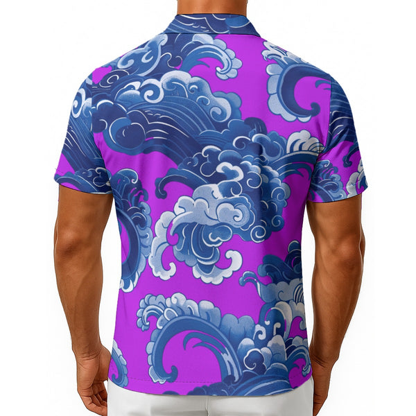 Purple Wave Button Up - C3P Golf