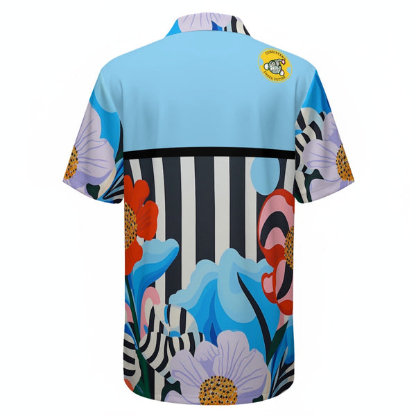 Strips and Flowers Q Zip Polo - C3P Golf