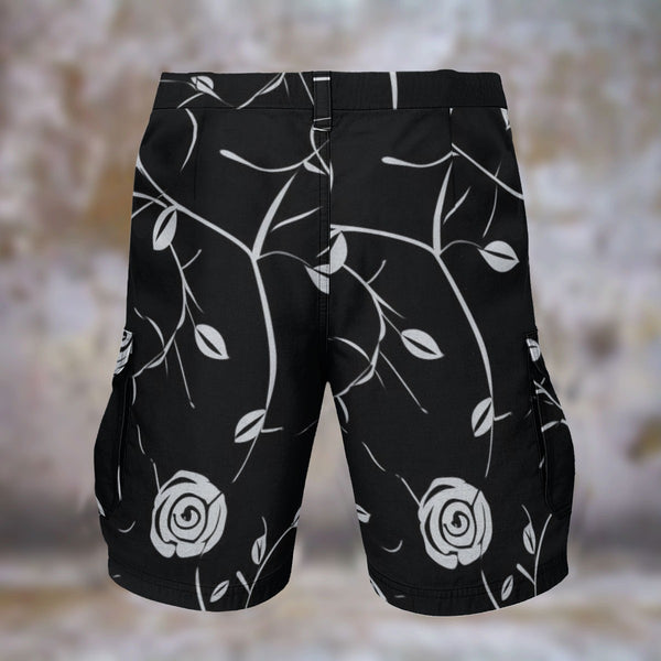 Black and Roses Men's Cargo Shorts - C3P Golf