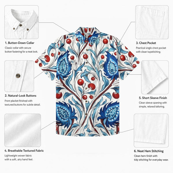 Paisley and Holly Breathable Button up Shirt - C3P Golf