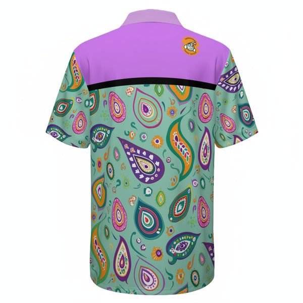 Colorful Paisley Q Zip Polo - C3P Golf