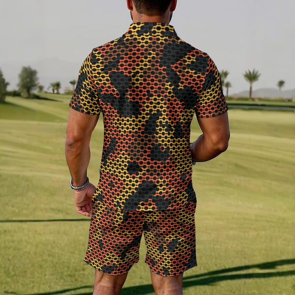 Camo and Dots Q Zip - C3P Golf