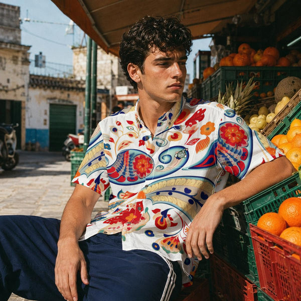 Mad Paisley Button Up Linen - C3P Golf