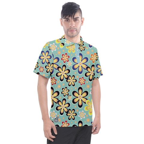 Floral Colors Men's Polo- C3P Golf