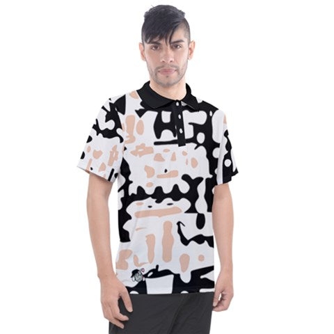 Maze Craze Black Tan Polo - HFM Golf