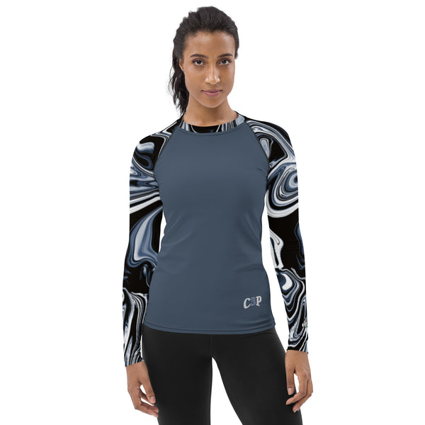 Liquid Metal Lady Rash Guard - C3P Golf – HFM Designs LLC