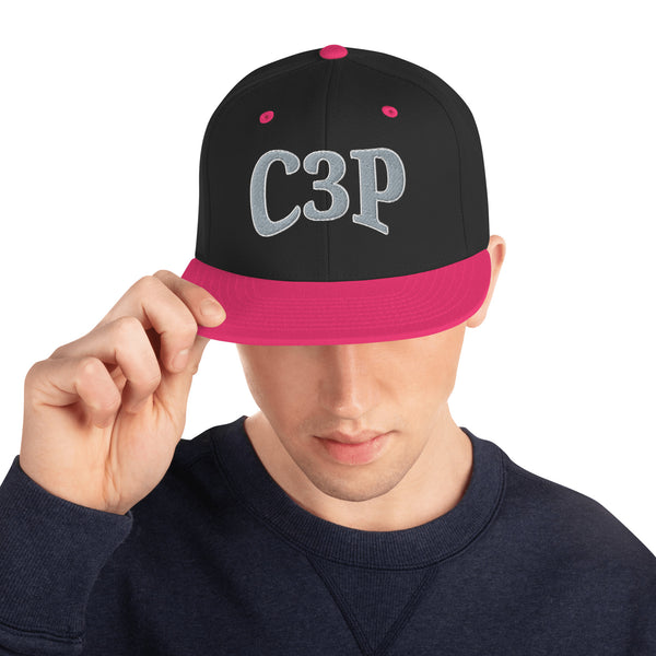 C3P Logo Snapback Hat Grey - C3P Golf