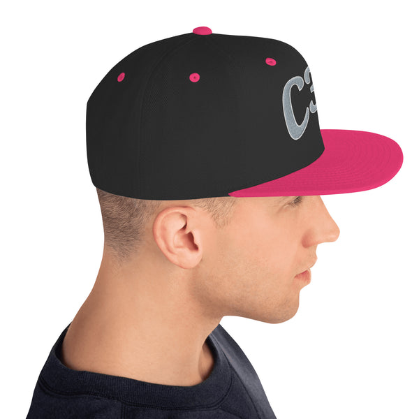 C3P Logo Snapback Hat Grey - C3P Golf