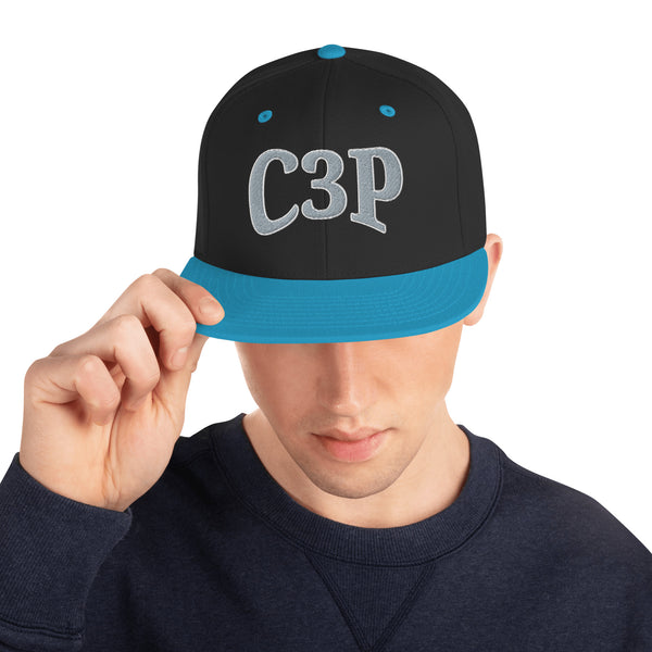 C3P Logo Snapback Hat Grey - C3P Golf