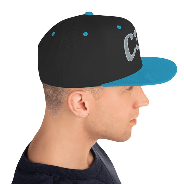 C3P Logo Snapback Hat Grey - C3P Golf
