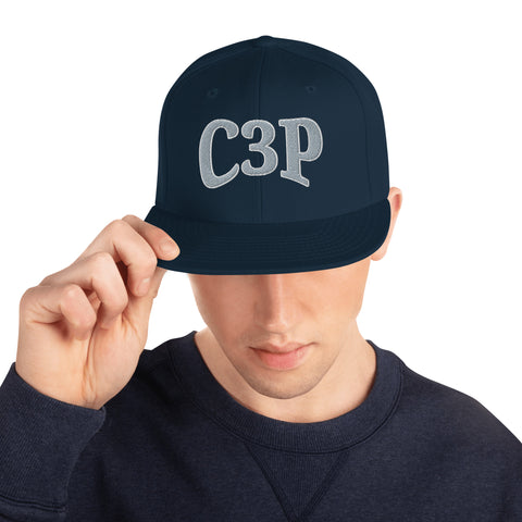 C3P Logo Snapback Hat Grey - C3P Golf