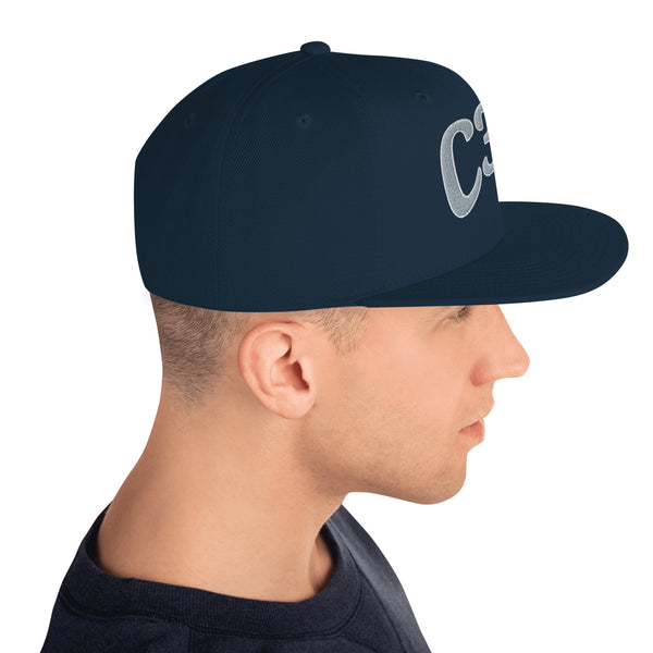 C3P Logo Snapback Hat Grey - C3P Golf