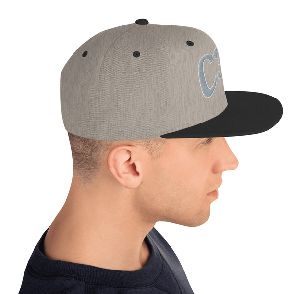 C3P Logo Snapback Hat Grey - C3P Golf