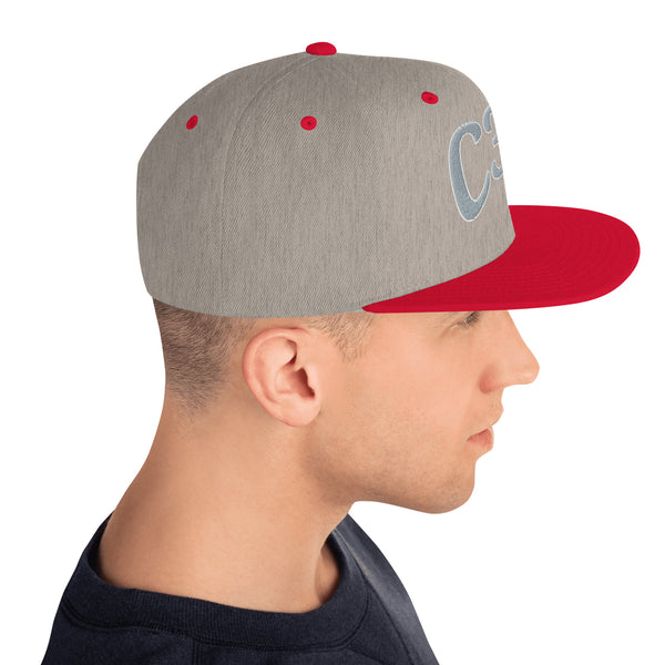 C3P Logo Snapback Hat Grey - C3P Golf