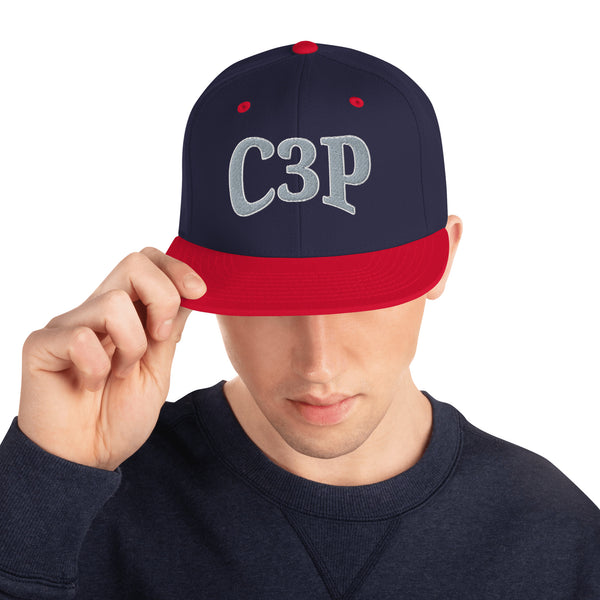 C3P Logo Snapback Hat Grey - C3P Golf