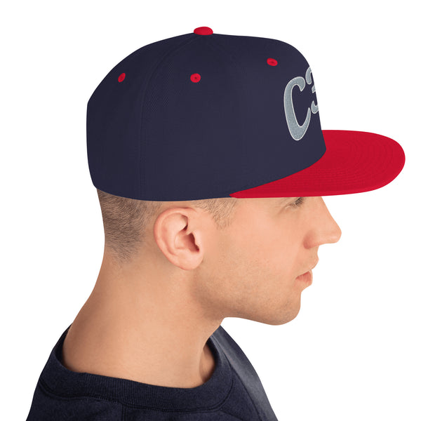 C3P Logo Snapback Hat Grey - C3P Golf