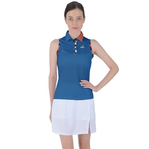 Burnt Blue Sleeveless Polo - C3P Golf