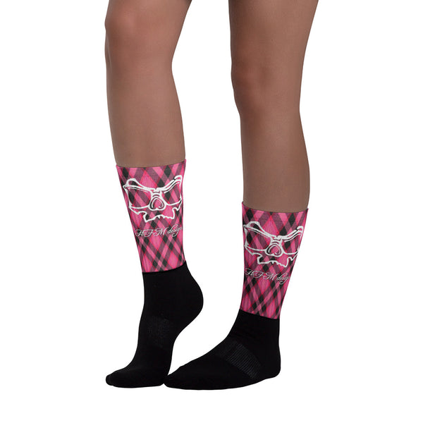 Pink Plaid Socks - ExtraZ