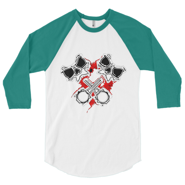 Crossed Pistons Red- 3/4 Guys Tee