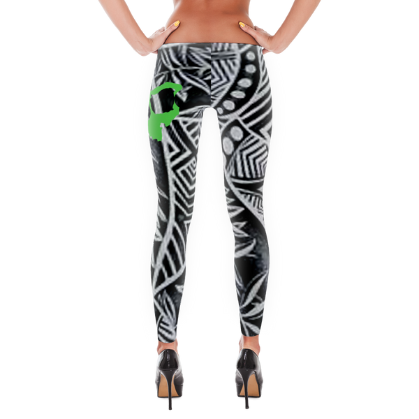 Black and White Tribal - Leggings
