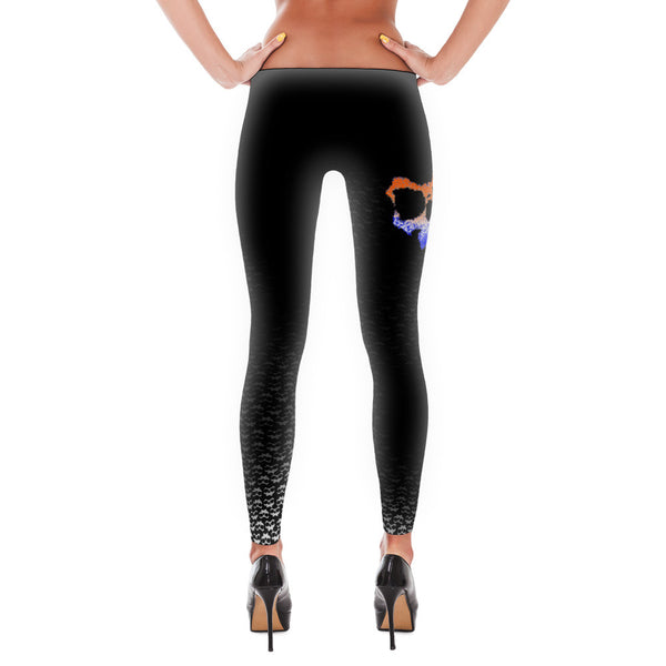 Black to Silver  - Leggings
