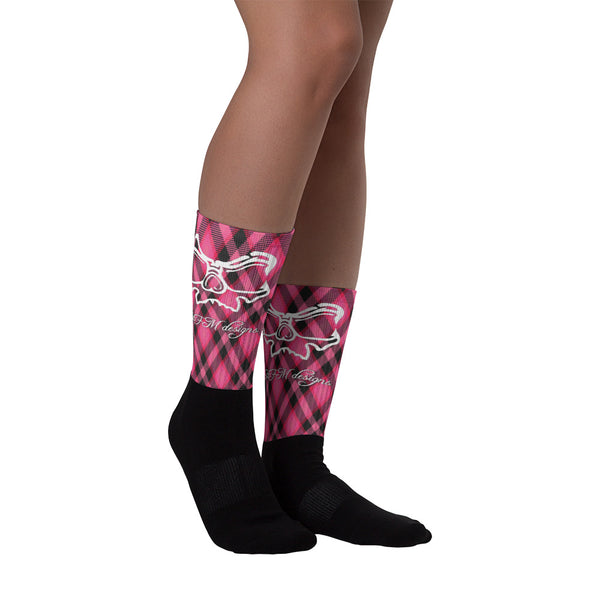 Pink Plaid Socks - ExtraZ