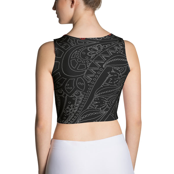 B&W Tribal Crop Tank - Girls Tanks