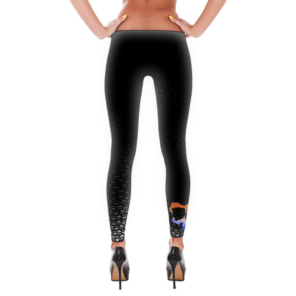 Black Fade Mini Skully - Leggings