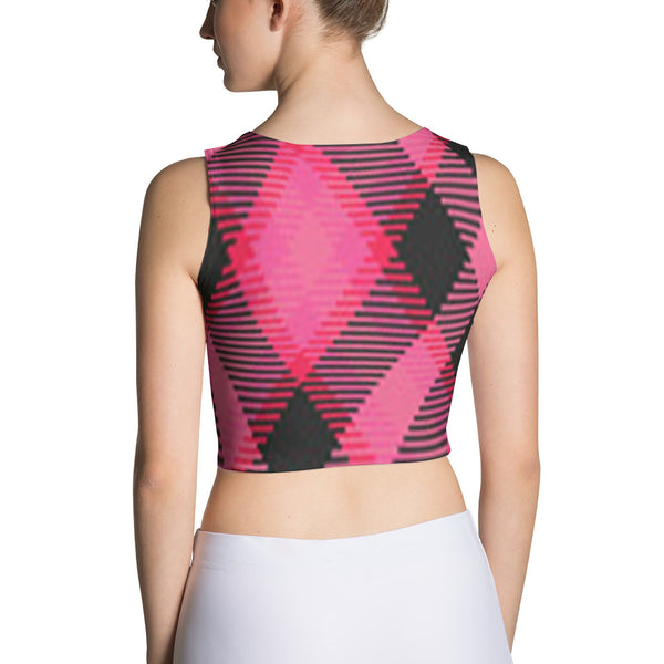 Pink Plaid/ Black - Girls Tanks