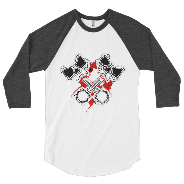 Crossed Pistons Red- 3/4 Guys Tee