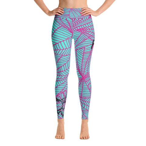 Pink Web - Yoga Leggings